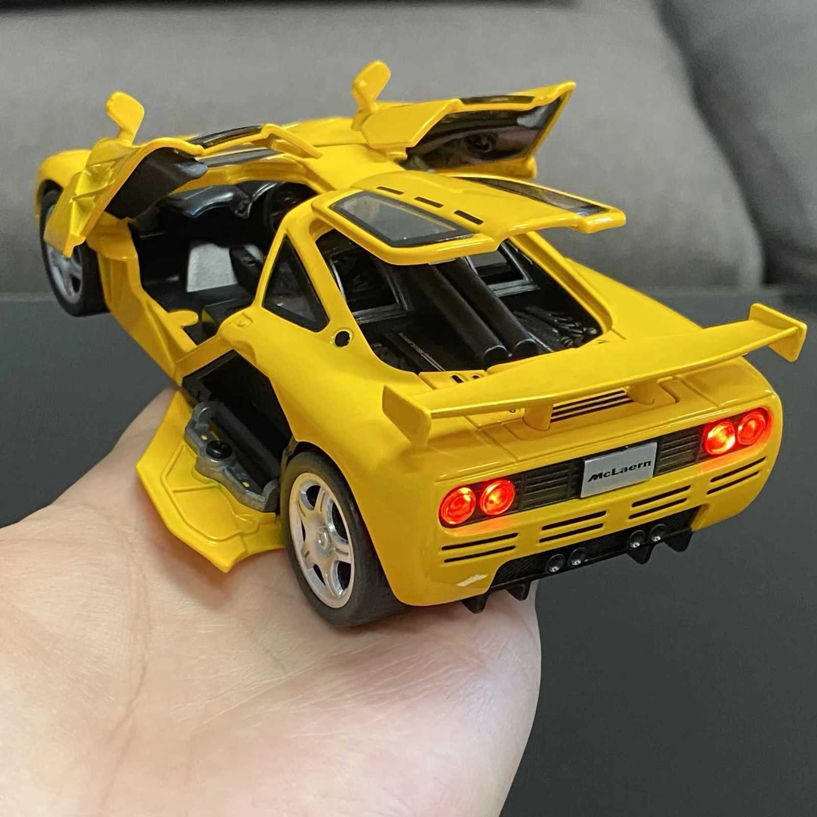 132 McLaren F1 XP4 XP5 1933 Supercar Alloy Metal Diecast Model Car Sound And Light Pull Back Childrens Toys Car Holiday GiftsT251023