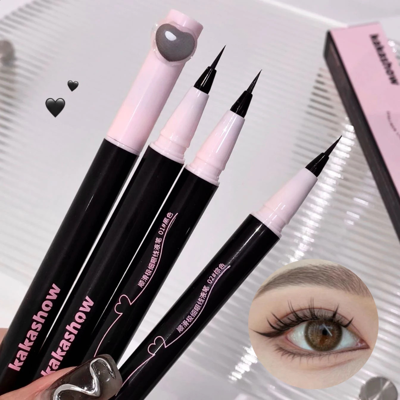 005mm Eyeliner Liquid Pen Matte Smooth Quick Dry Waterproof Ultrathin Eyeliner Lower Eyelash Pen Non Smudging Korean Makeup 251014