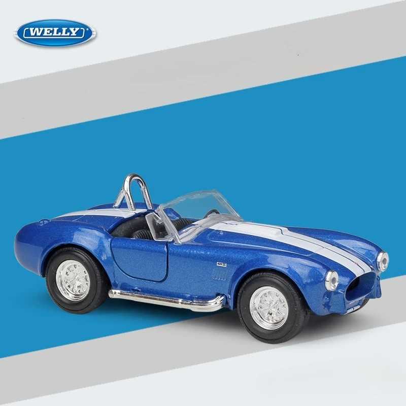 136 Scale 1965 Shelby Cobra 427 SC Simulation Alloy Car Model Pull Back Car toy children boy birthday gift miniature voitureT251023