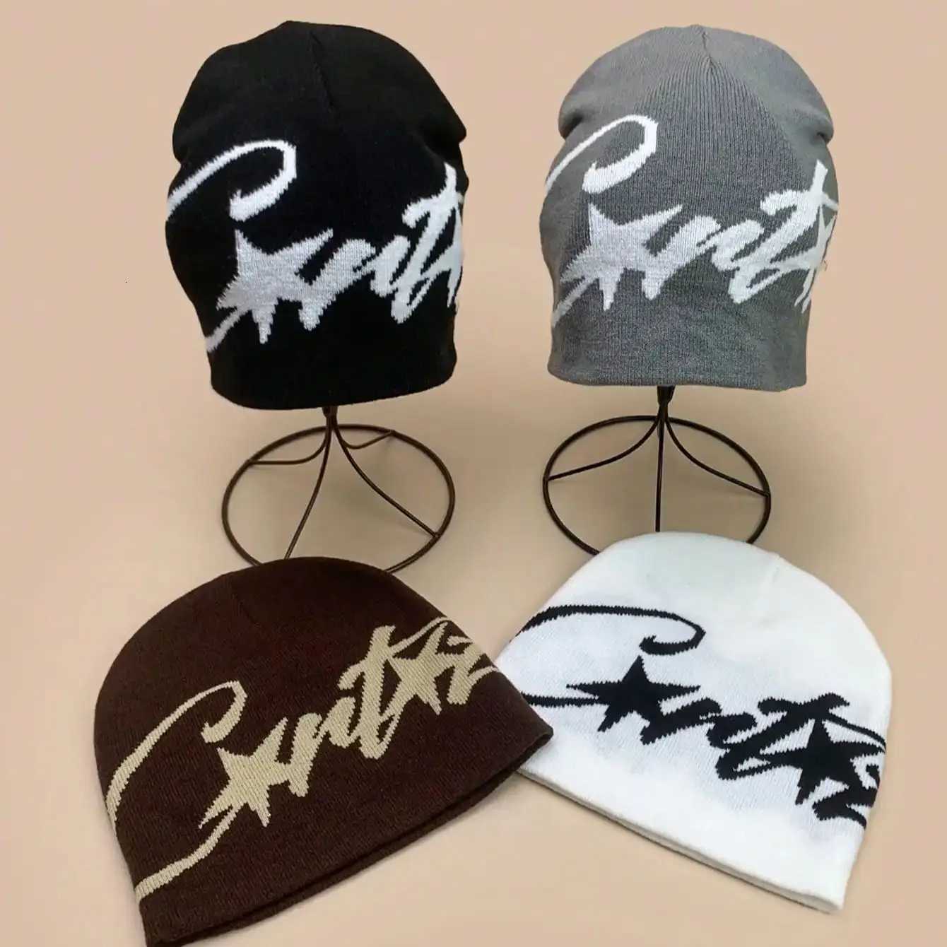 1PC Vintage Beanies Knitted Hat Unisex American Hip Hop Streetwear Jacquard Knitted Beanie Hat Warm for AutumnWinter Fall OuXJ251023