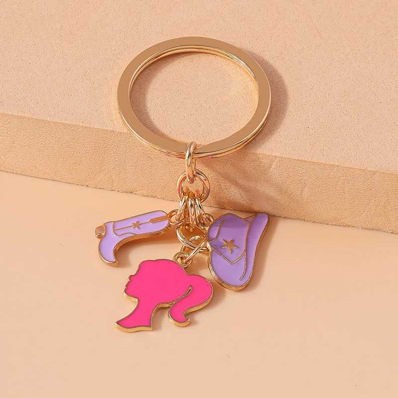 Fashion Women Hat Shoe Pendants Keychain for Car Key Handbag Purse Hanging Keyrings Accessories DIY Jewelry Gifts Z251023