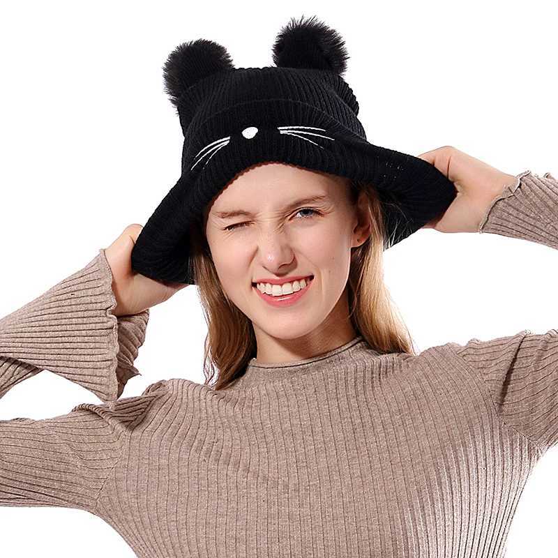 Cute Cat Ear Wen Beanie Hat Warm Winter Hats For WenW251023