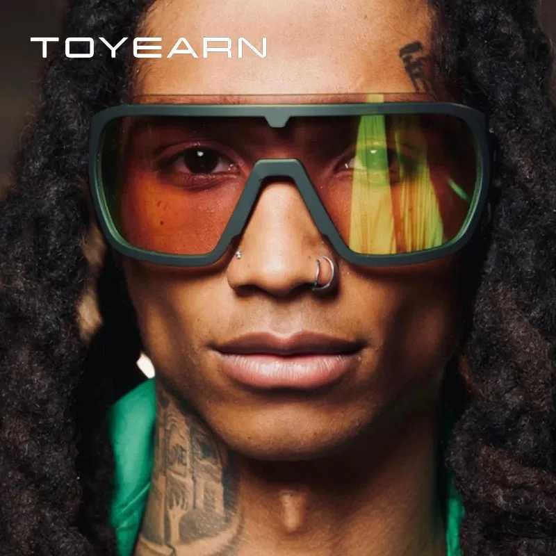 y2k Oversized One Piece Sunglasses Women For Men Male Luxury Brand Designer Vintage Punk Outdoor Sport Goggle Sun Glasses UV400W251023
