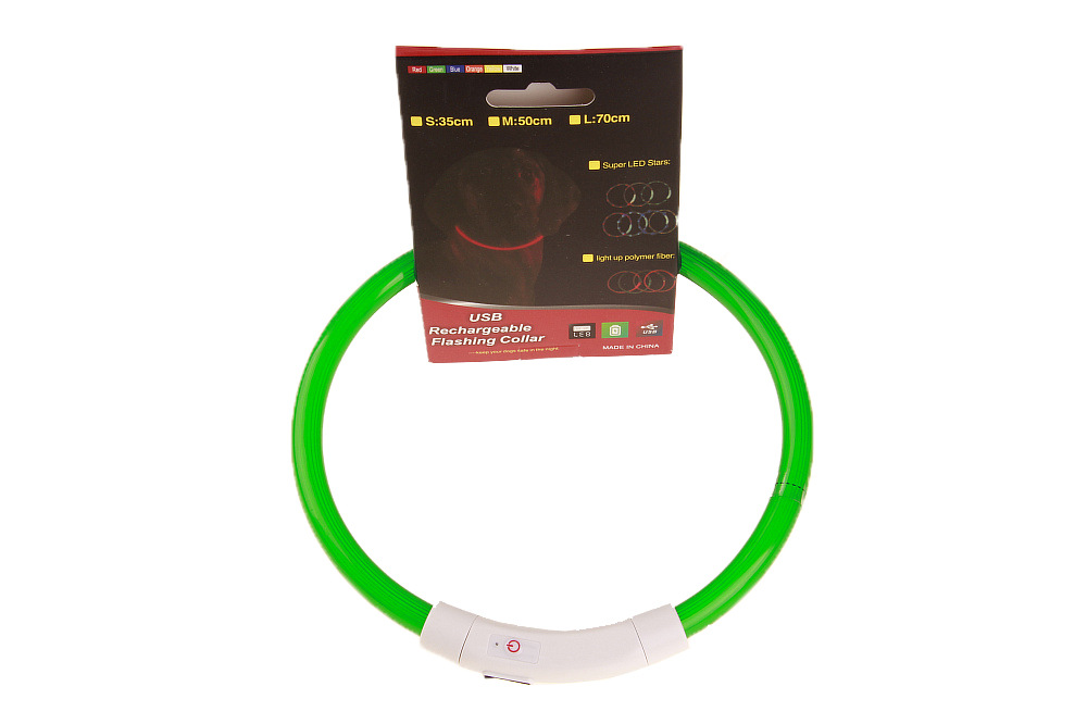 Rechargeable LED Pet Collar for Dogs - Brighten Your Walks with a Safe & Durable Luminescent Band