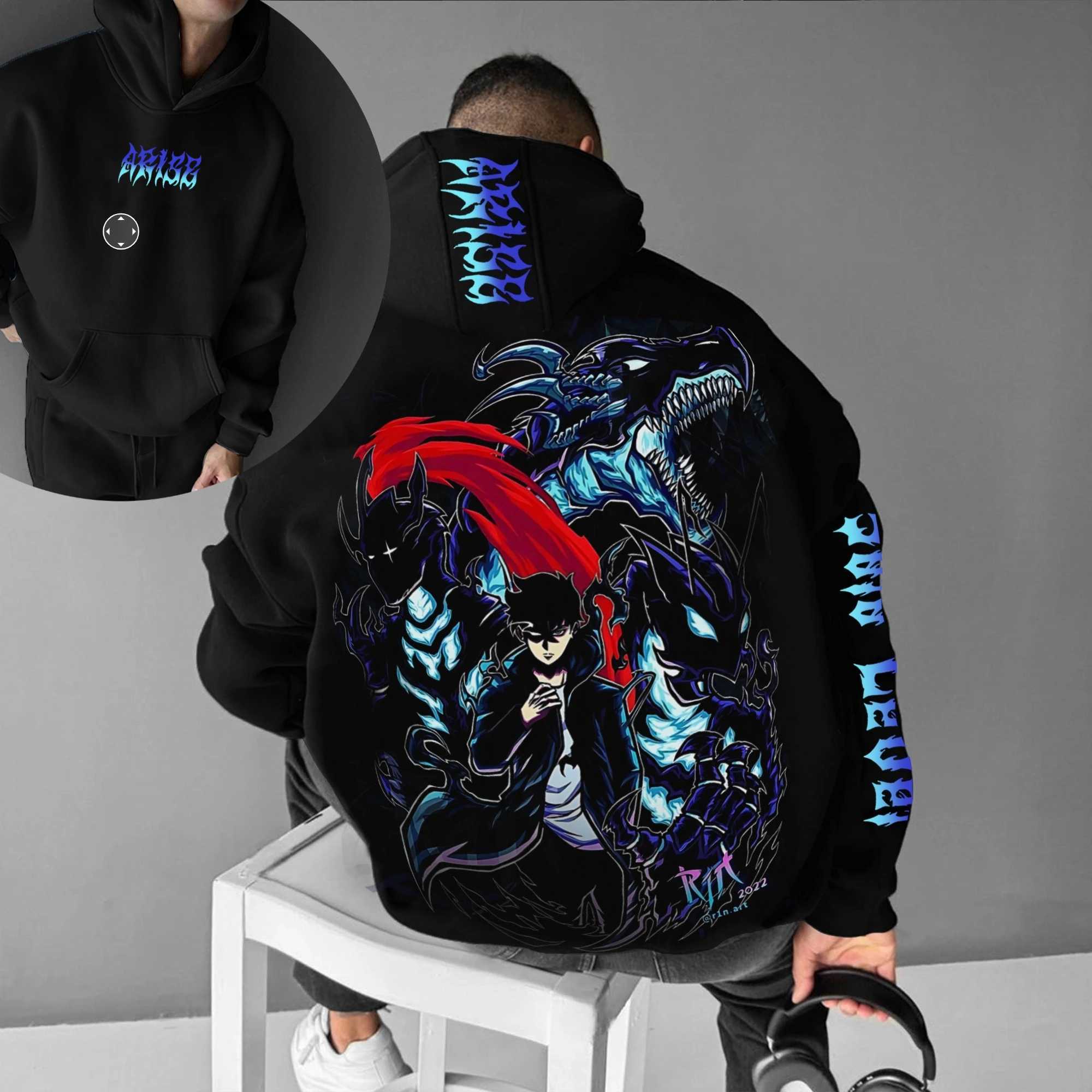 Solo Leveling Hot Blood Anime Print Mens Womens Summer Fashion Street Casual Loose TShirt Hoodie Shorts and Sweatpants Top T251023