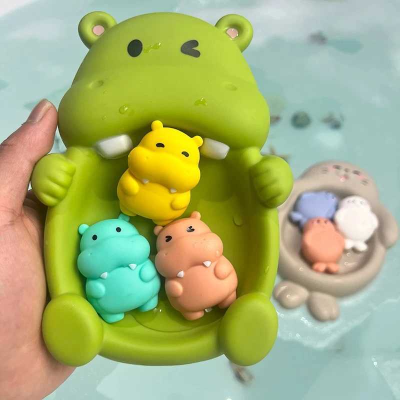 Baby Bath Toys Cute Floating Animal Otter Kids Bathroom Shower Bathtub Toys Soft Silicone Children Swimming Pool Water Play Toys J251023