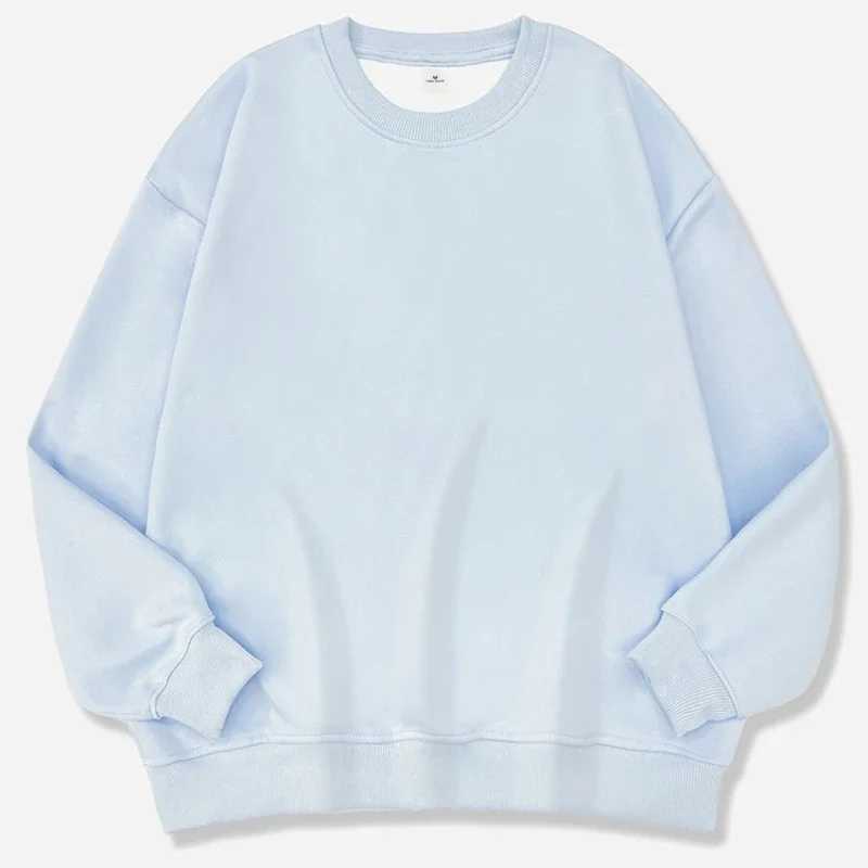 2025 New Women Simple Pullover Female Fashion Harajuku Streetwear Solid Color ONeck Hoodie Autumn Winter Loose Casual Tops J251021