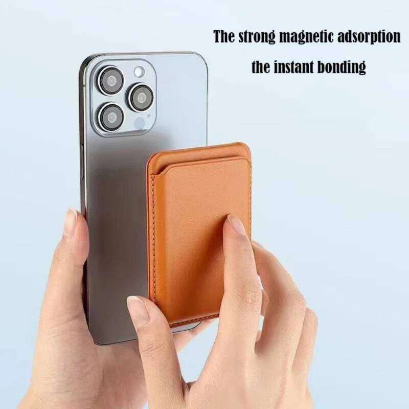 Strong Magnetic Leather Wallet With Hide Stand Case Magsafe For iPhone 16 15 14 13 Pro Max Mag Safe Card Holder Pocket Cover