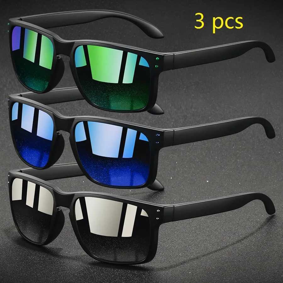 3 PCS Fashion Vintage Square Sunglasses Men Women Fishing Driving Man Luxury Brand Designer Sun Glasses AntiGlare Eyewear UV400W251023