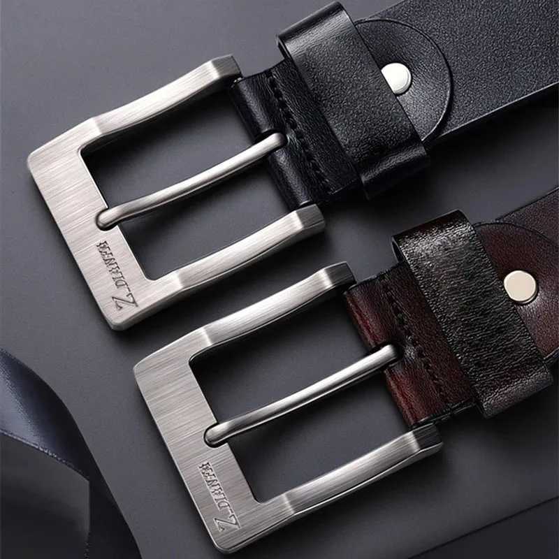 Mens Genuine Leather Business Belt Fashion Luxury Designer Dating Party High Quality Metal Buckle Jeans Casual Waist BeltXJ251023