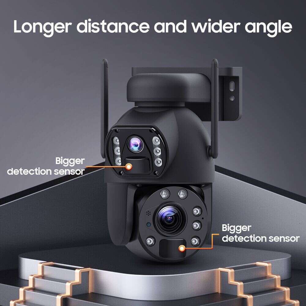 20x Optical Zoom Dual Screen Low Power Consumption Surveillance Night Vision HD Solar Camera
