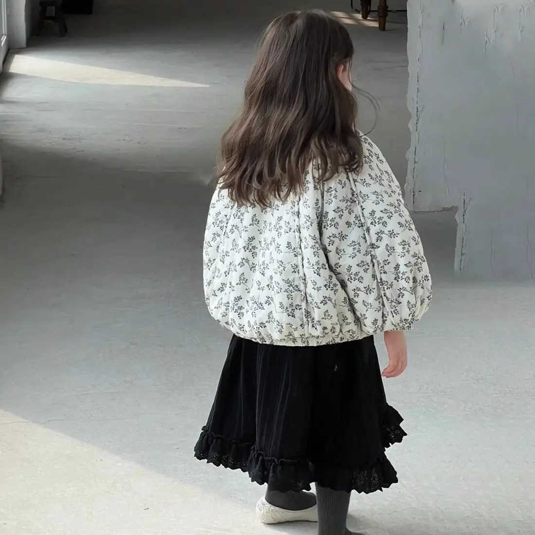 Floral Cotton Clothing Korean New Casual Allmatch Warm and Fashionable Cute Floral Cotton Jacket Kids Clothes Y251023