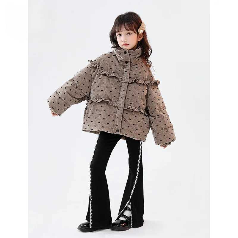 RAISE Winter 412Y Kids Girls Parka Bow Print Thick Warm Children Girl Winter Jacket Young Teenagers Girl Sweet Padded Outerwear Y251023
