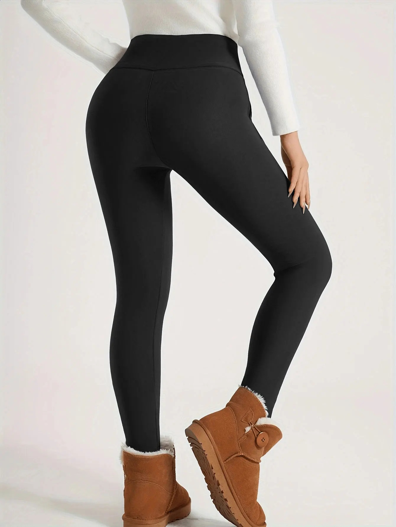 Ultra Warm Womens Fleece Lined Leggings Plush Thermal Lining Super Soft Stretchy For Cold Weather Cozy Winter Essential 251022