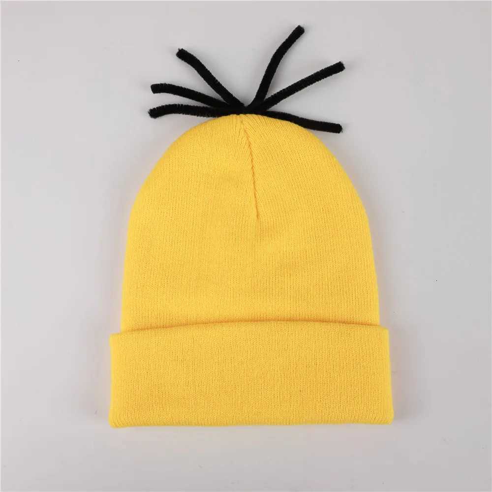Solid Unisex Beanie Autumn Winter Soft Warm Knitted Hat Gifts Minions Cosplay Cartoon Beanies Wen Men HatW251023