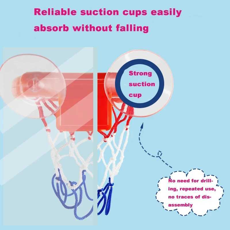 Baby Bath Toy Foldable Basketball Bathtub Paddle Toy No punching rack wall Mounted Augment Baby Take A Bath Delight Toy Set J251023