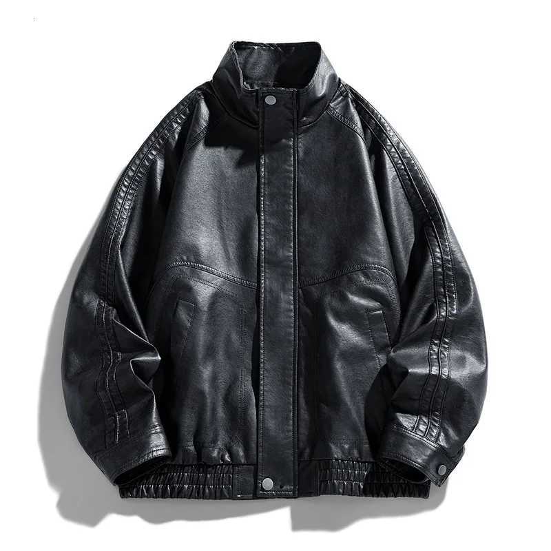 Versatile StandUp Collar Leather Jacket Retro Trendy Soft Crisp Durable Spring Autumn 2025 Collection Fashionable W251023