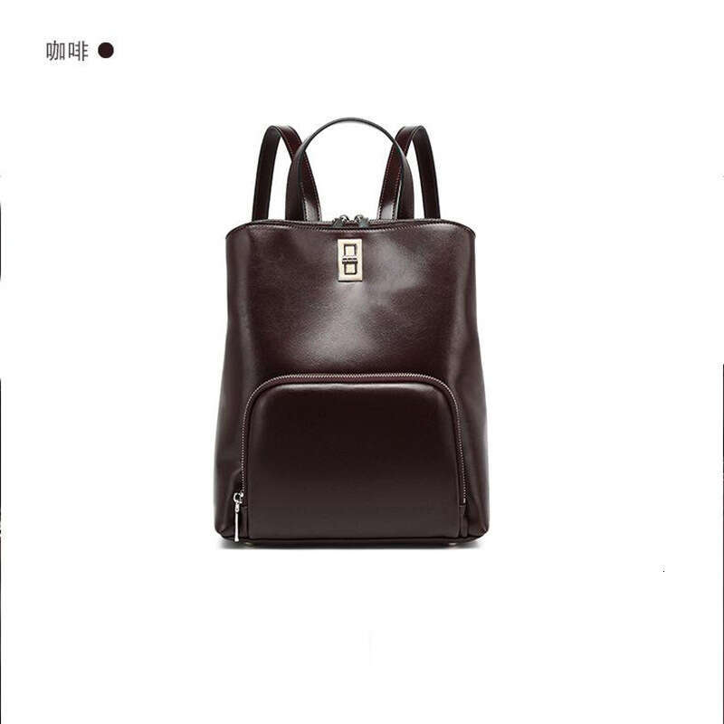 Top Layer Fashion New Handheld Travel Genuine Leather Large Capacity Simple Commuter Bag Cowhide Backpack High Quality