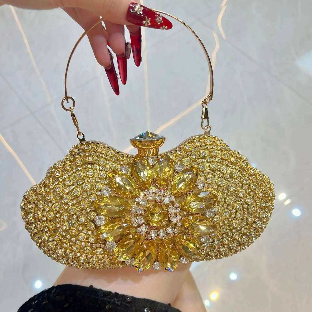 Designer Bags New Women's Fashion Dia-Encrusted Rhinestone Handbag Flash Dia Clutch Wedding Banquet With Dress Dinner Bag Luxury Bag