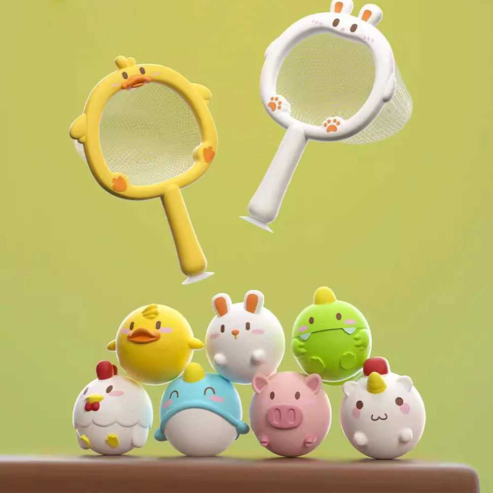 Baby Cute Animals Bath Toy LED Light Up Toys Swimming Water Soft Rubber Float Induction Luminous Duck for Kids Play Funny Gifts J251023