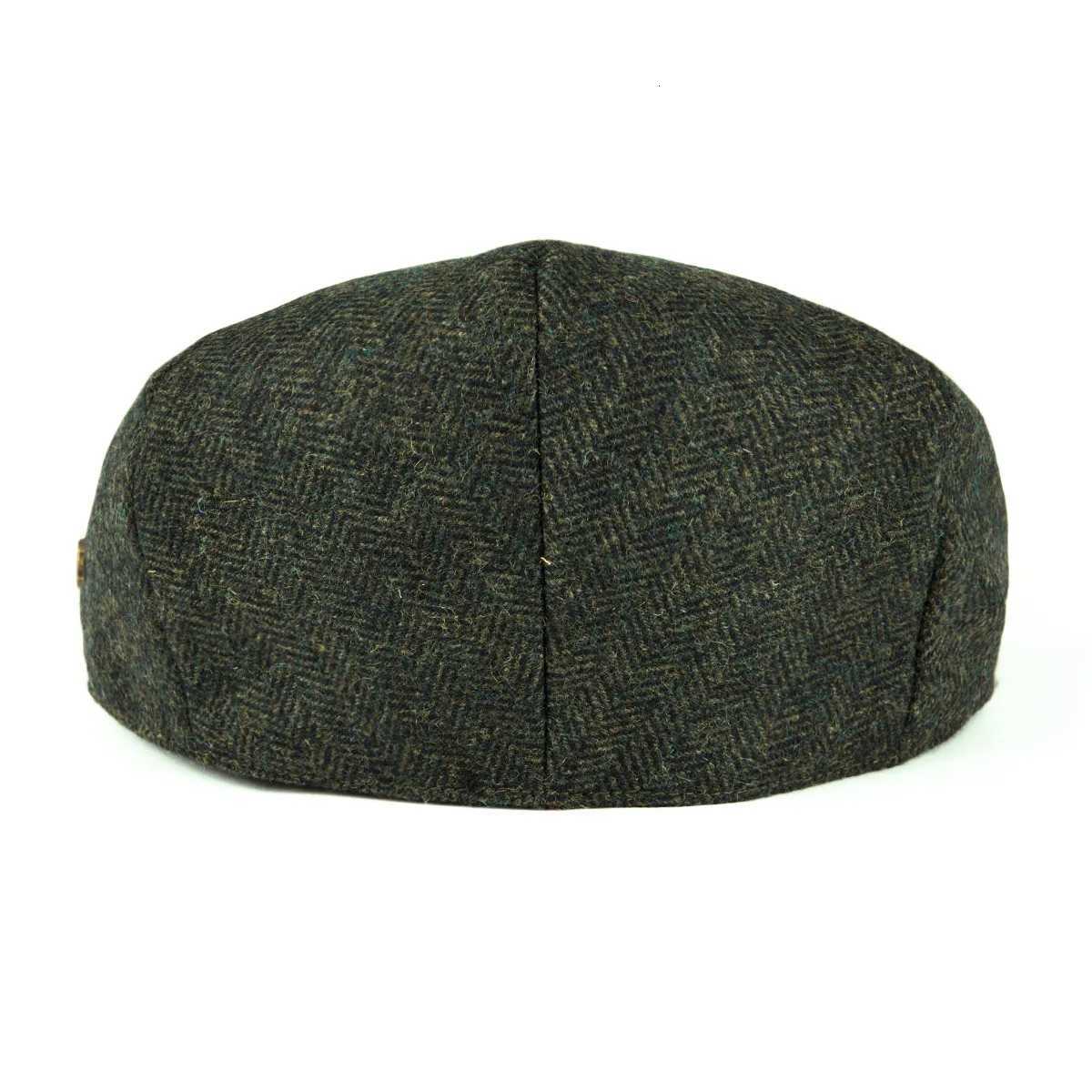 VOBO Wool Tweed Herringbone Irish Men Wen Beret Cabbie Driver Hat Newsboy s Ivy Flat Hats Green Navy BlackW251023