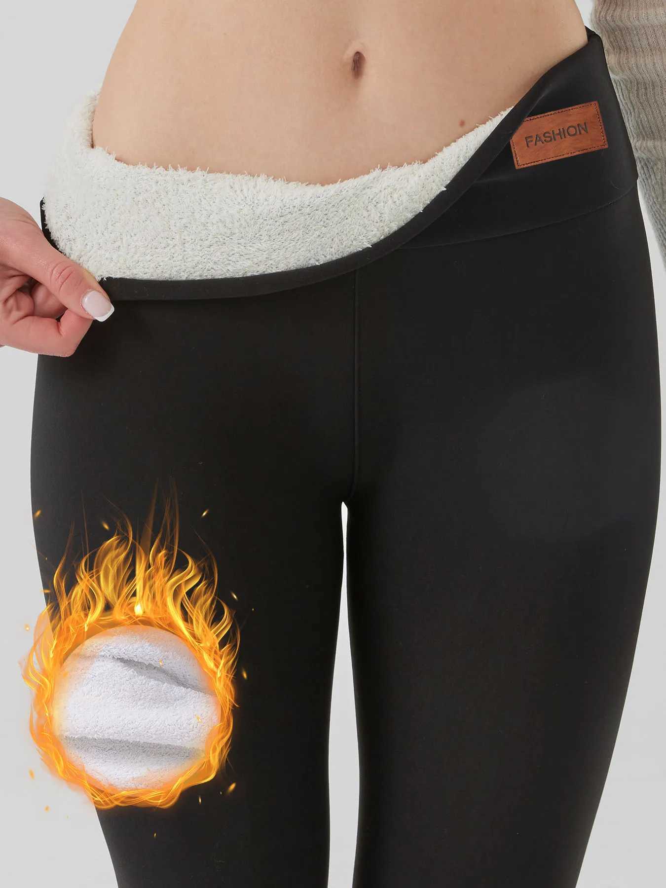 Winter Leggings Women High Waist Warm Fashion Outdoors Leggings Women Autumn Velvet 200G Pants Classic EmbroideT251023