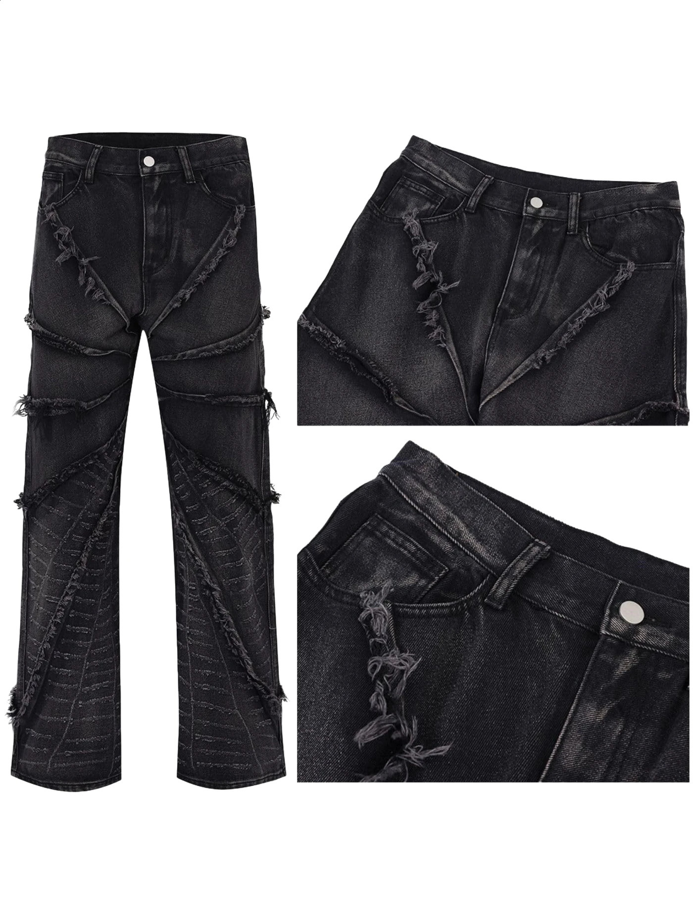 Mens Baggy Jeans Stacked Mid Rise 251018