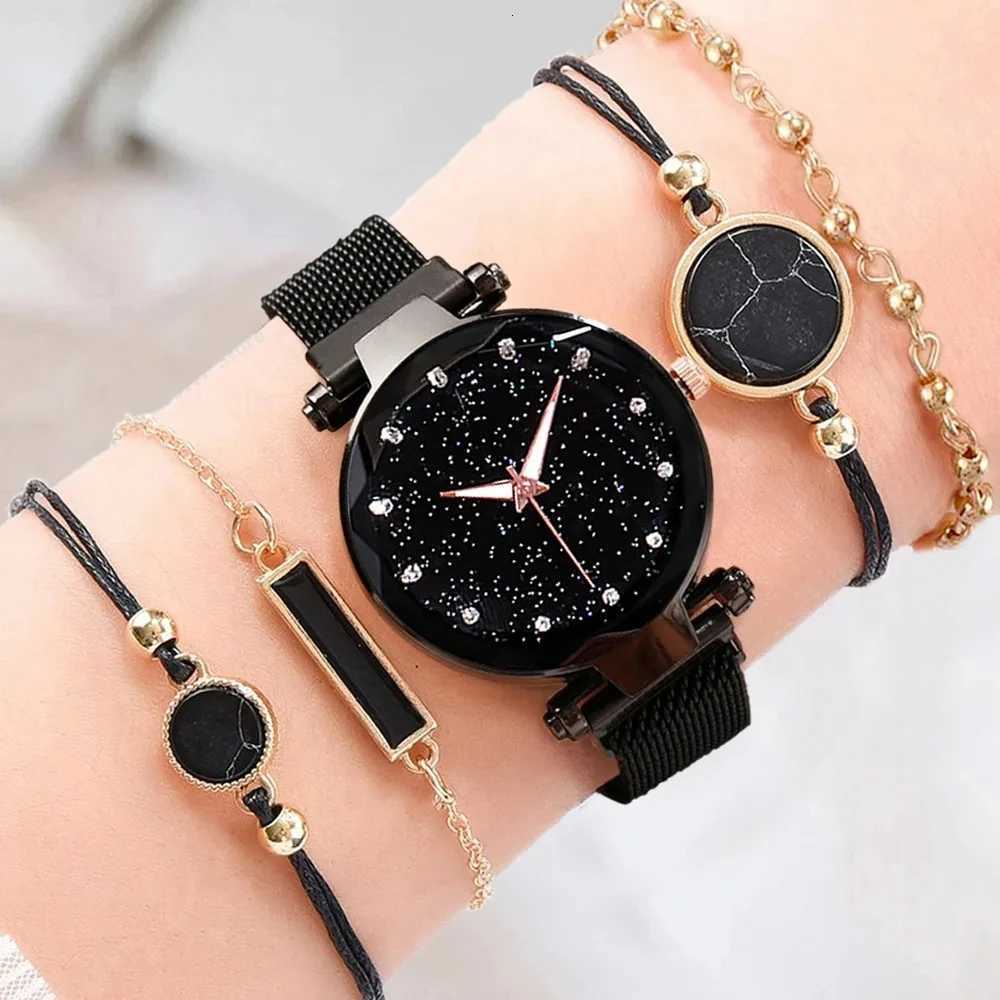 Women Fashion Starry Sky Watches Magnet Buckle Mesh Belt Quartz Watch Women Dress Clock Wristwatches for Girl Gift L251023