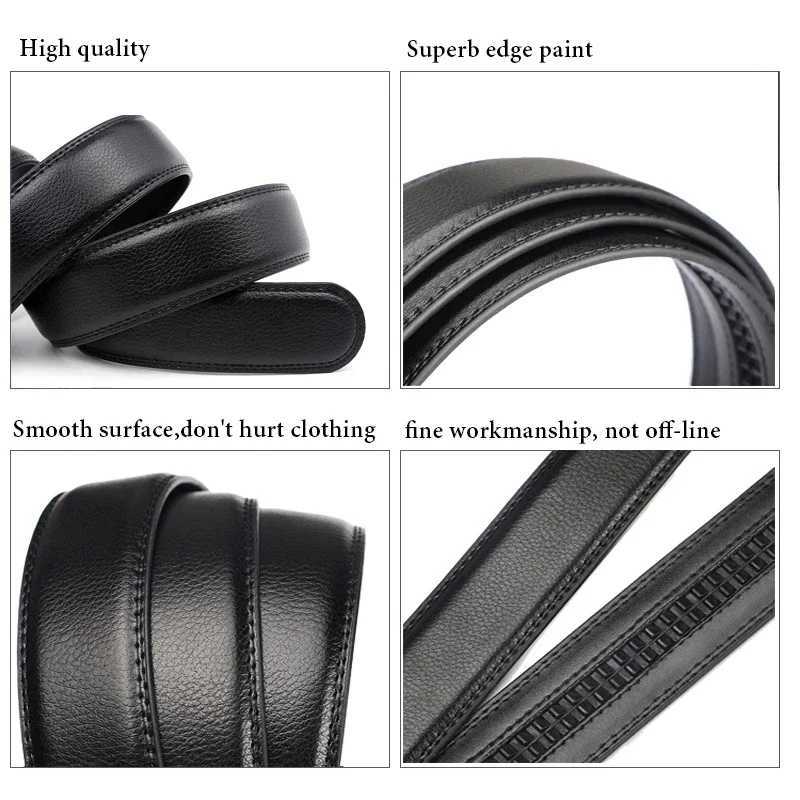 Men Women 24 28 30 35 cm Wide Belt No Buckle for Automatic Buckle High Quality PU Leather Belts Body Straps without BuckleXJ251023