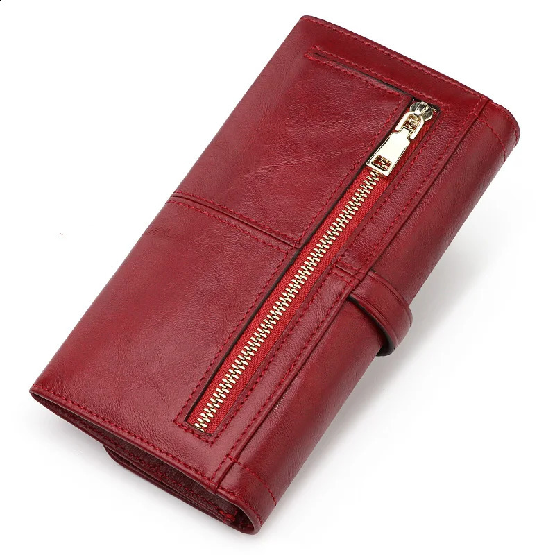 HUMERPAUL Womens Wallet Genuine Leather Long Clutch Money Bag with Cell Phone Pocket Female Fashion Handbag Card Holder Purse251023