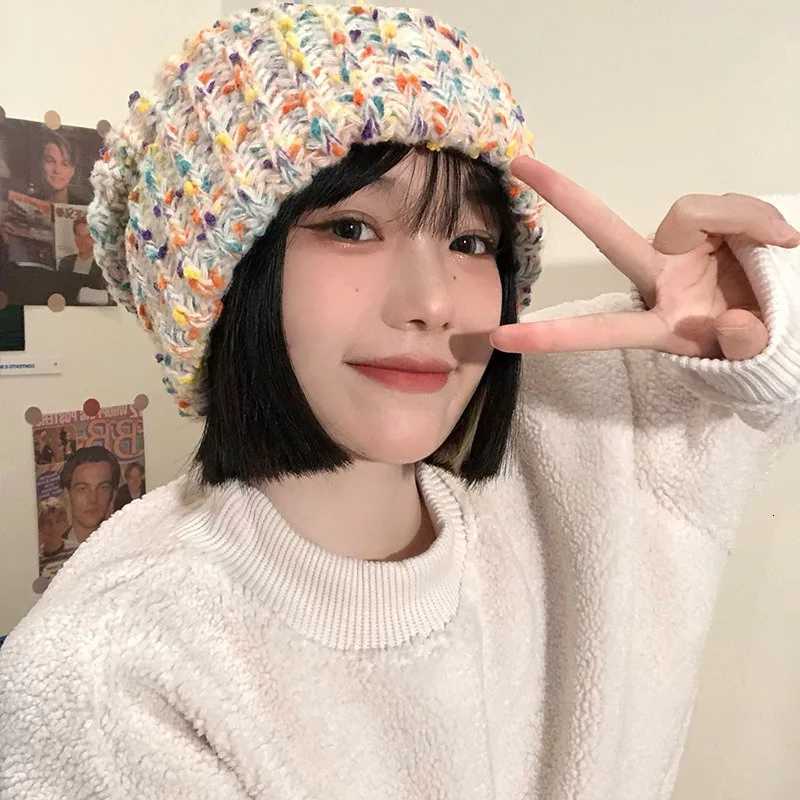 Classic Coldproof Warm Skull Cap Thick Knit Hats Beanies for Women Autumn Winter Rendy Mixed Color Slouchy Beanie MZr05XJ251023