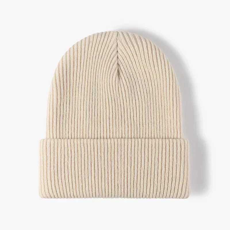 New Women Men Autumn Winter Warm Beanie Hat Solid Color Lady Male Stretch Knitted Crochet Beanies Hat Cap for Women Men BeanieXJ251023