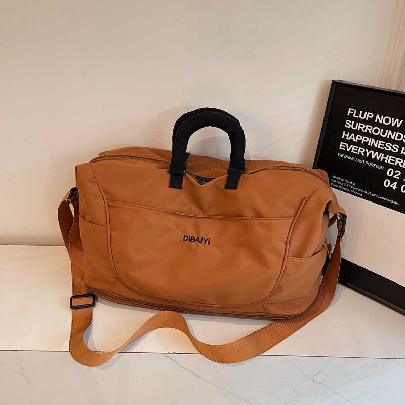 Expandable Single Shoulder Storage Sports Gym Bag Short Trip Bag Women Large Capacity Handheld Lightweight Business Travel Luggage Bag W251023