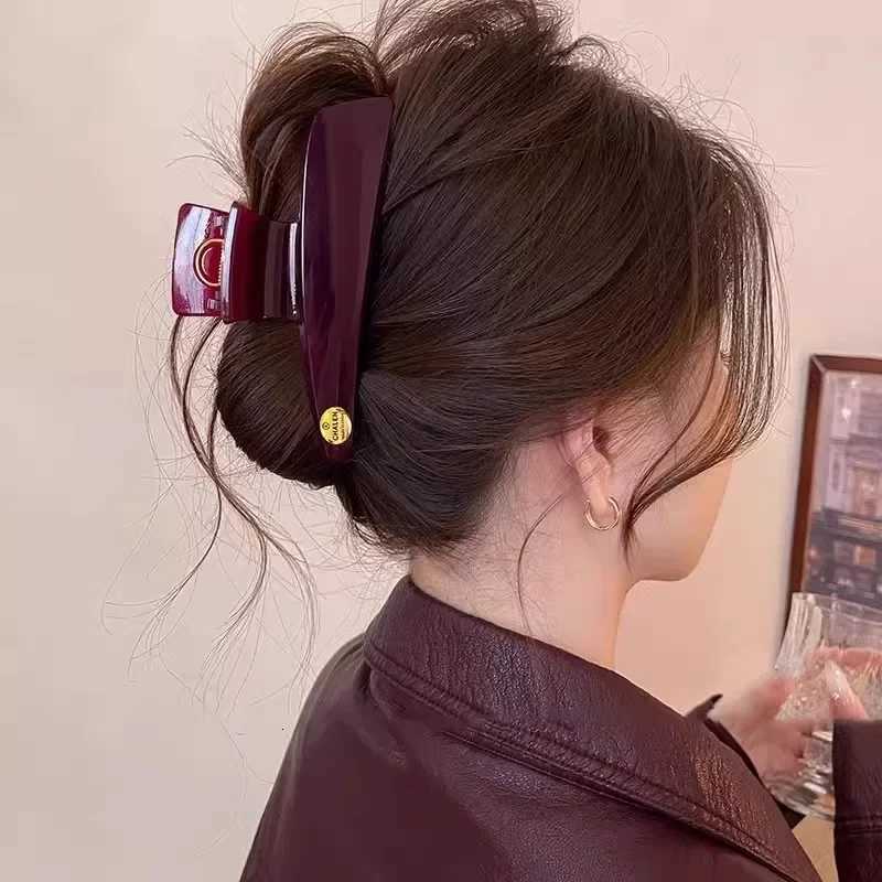 Early Spring HighEnd Gold Label Shark Clamp Wens New 2025 Advanced Feeling Hair Clip Rear Fixed Clip Profional Salon Y251023