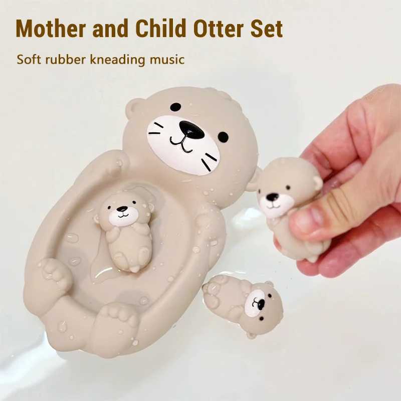 4PCS Children Otter Bath Toys Floating Boat Water Play Swimming Pool Interaction Toy Baby Floating Animal Otter Bath Toy Gifts J251023