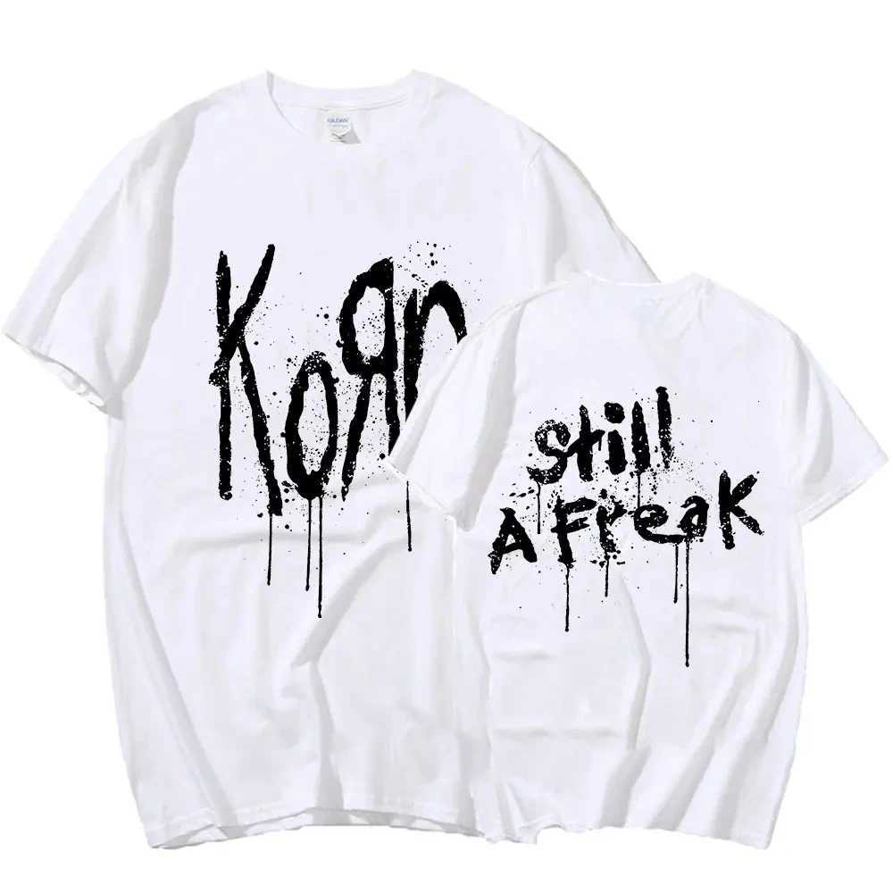Korn Music Concert Rock Band World Tour Pure Cotton Tshirt Personalized Street Versatile 2024 Summer Fashion TshirtXJ251023