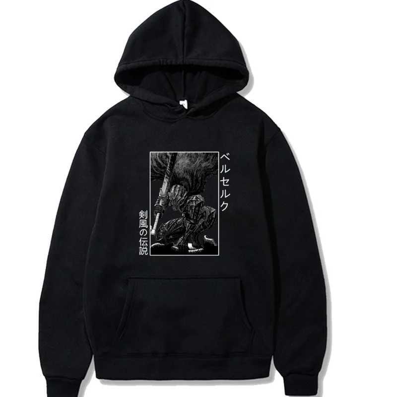 Berserk Japanese Animation New Hoodie Mens and Womens Harajuku Pullover Street Wear Unisex Autumn Winter Plushed Sweater BrandT251023
