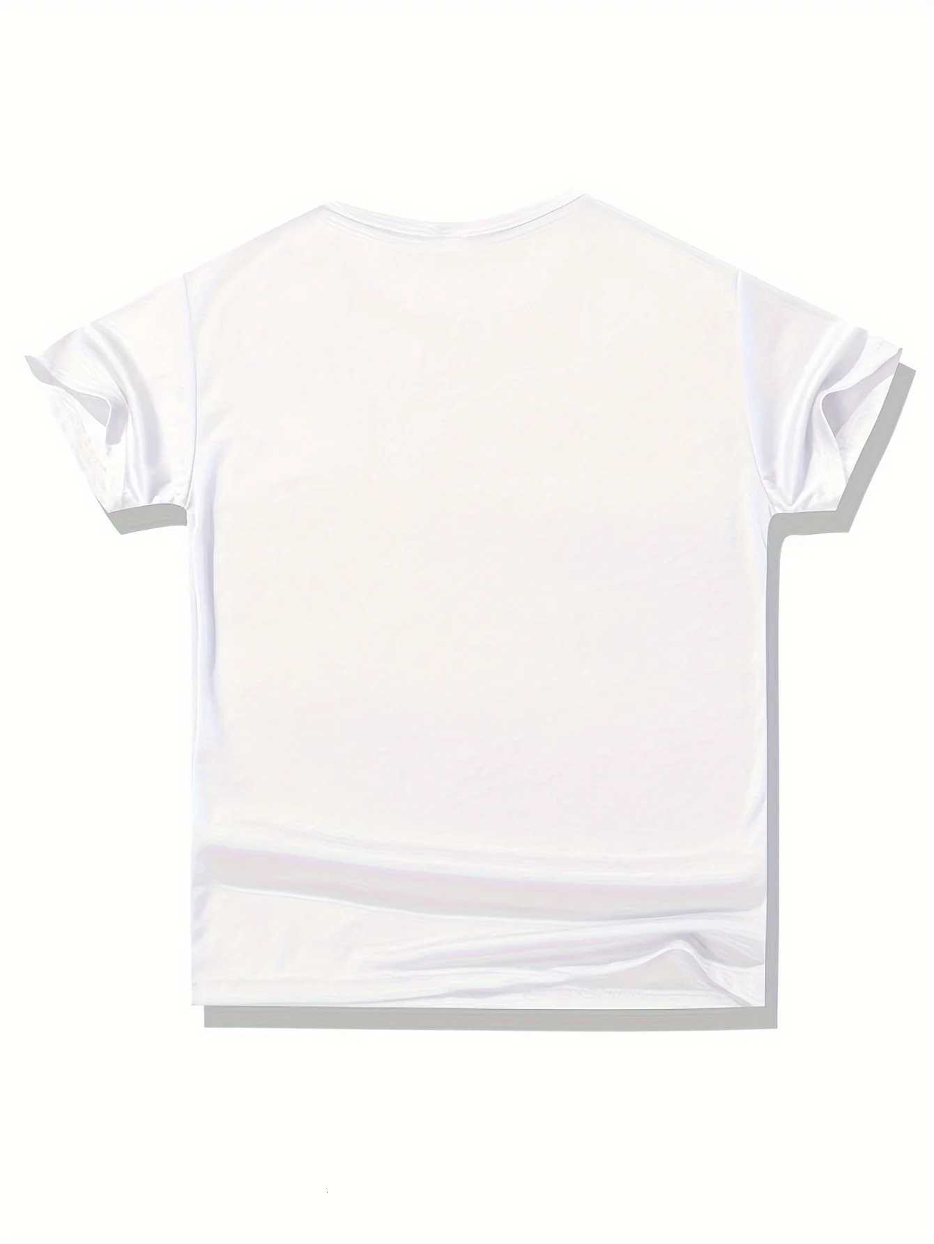 Mens lightweight heavy breathable shortsleeved Tshirt pure white round neck casual wear comfortable base shirtsXJ251023