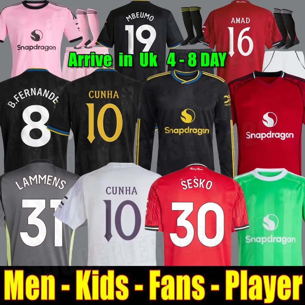 25 26 MUnited Soccer Jerseys GARNACHO HOJLUND MARTINEZ CASEMIRO football 2025 2026 shirt B. FERNANDES men kids kits MAINOO ZIRKZEE AMAD YORO Onana
