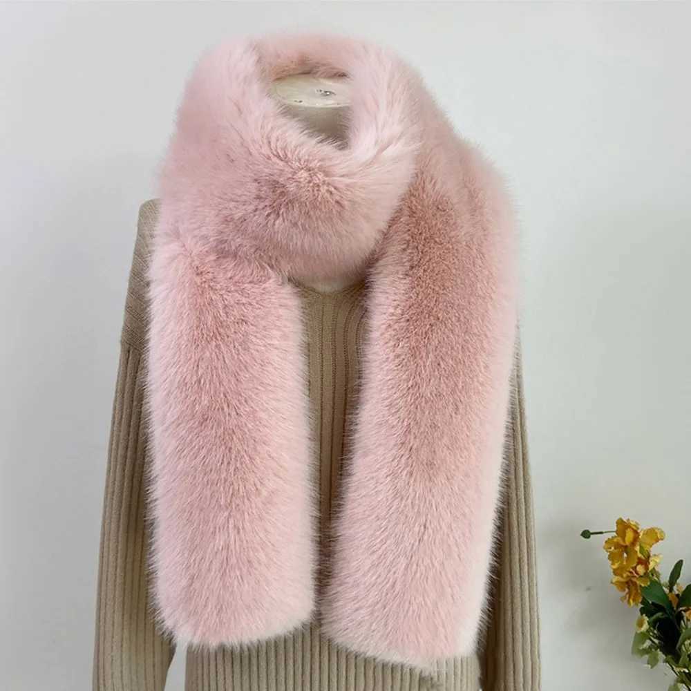 Fashionable 180cm Fake Fur Long Scarf Soft Plush Thick Long Strip Scarf Fur Decor Luxury Wraps Shawl Party Ladies Neck WarmerJ251129