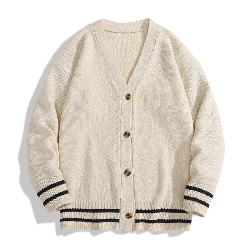 Cardigan Men Sutumn Winter Knitted Sweater Jacket Long Sleeve Casual V Neck Man Cardigans Fashion Streetwear Clothing Top 251023