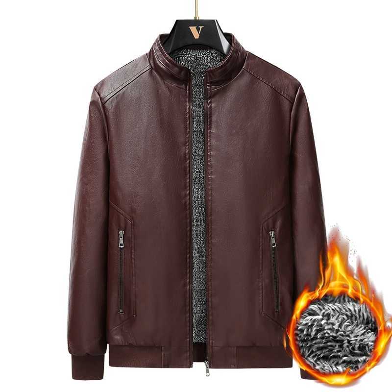 Mens Business Casual Leather Jacket Stand Collar Simple Mens Jacket Versatile Korean Style Jacket Trendy Highquality Jacket W251023