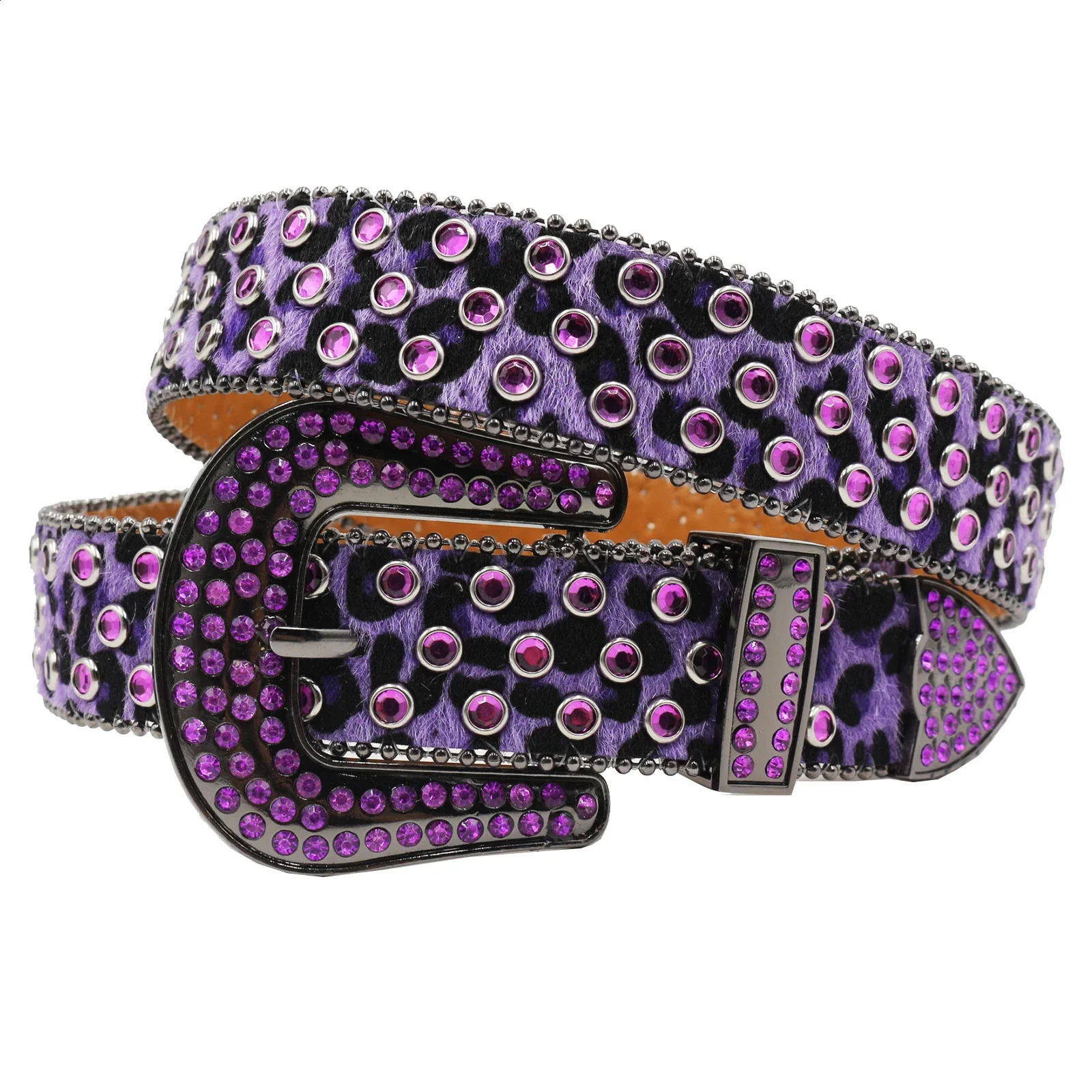 Leopard Fashion Rhinestone Studded Belts with Diamonds Female Y2K Accessories Gothic Style bb Belt For Women Belt 251013