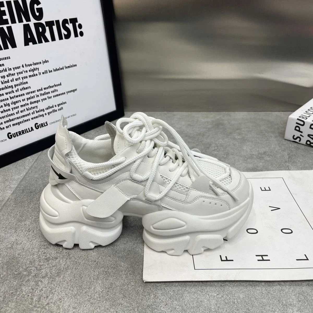 New Fashion Women Tennis Shoes Chunky Sneakers for Women Spring Autumn Thick Bottom Dad Shoe Ladies PU Leather Platform Sneakers Z251022