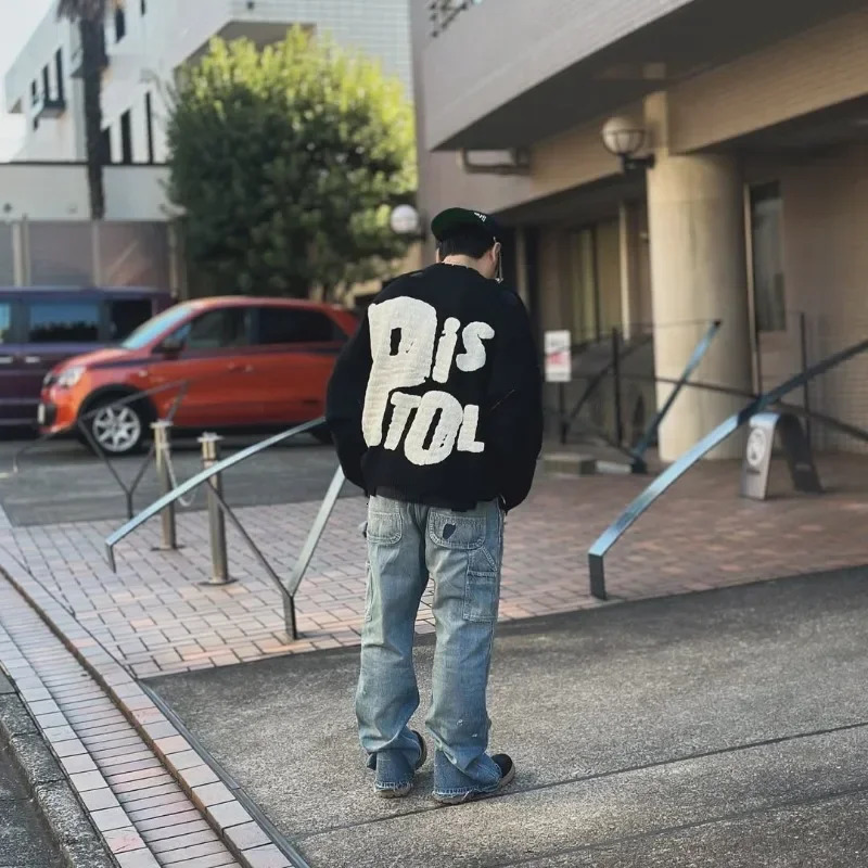 Winter Wool Saint Round Neck Needle Embroidery Letters Ripped Style Street Fashion Men Women 11 Harajuku Sweater 251016