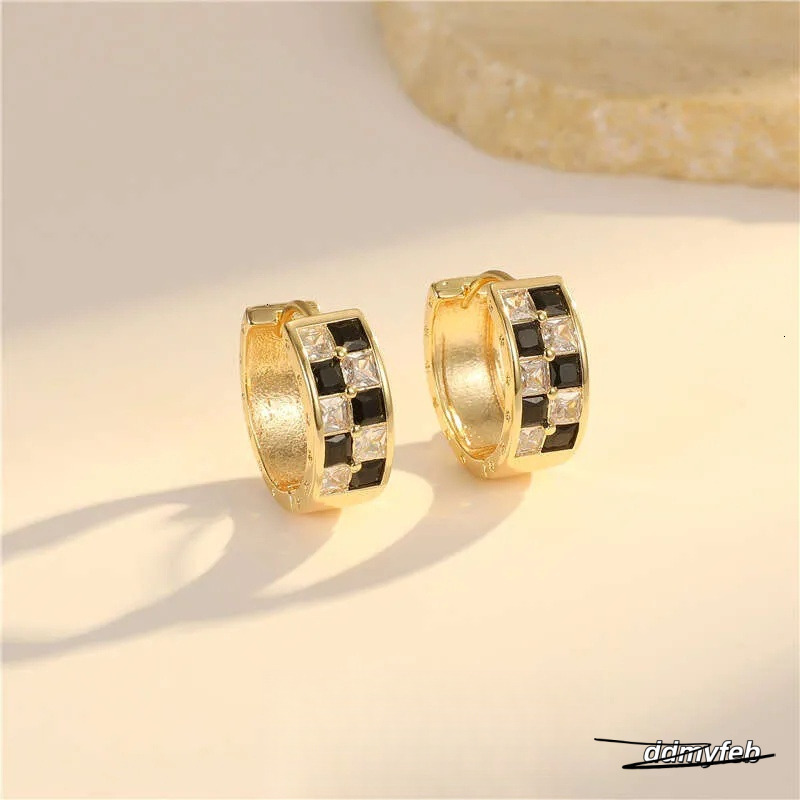 Vintage Style Round Earrings For Women - Inlaid Zircon, Geometric Design, Colorful Accent Ddmyfeb