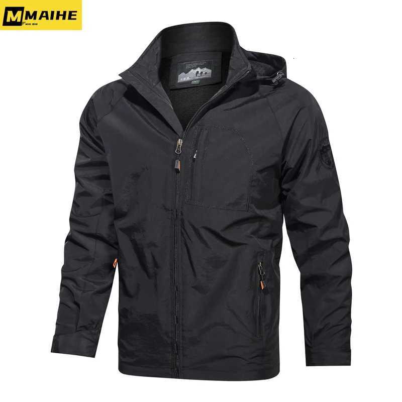 Camping Hiking Jacket Men Spring Autumn Outdoor Sports Breathable Coats Climbing Trekking Windbreaker Travel Waterproof Jacket W251023