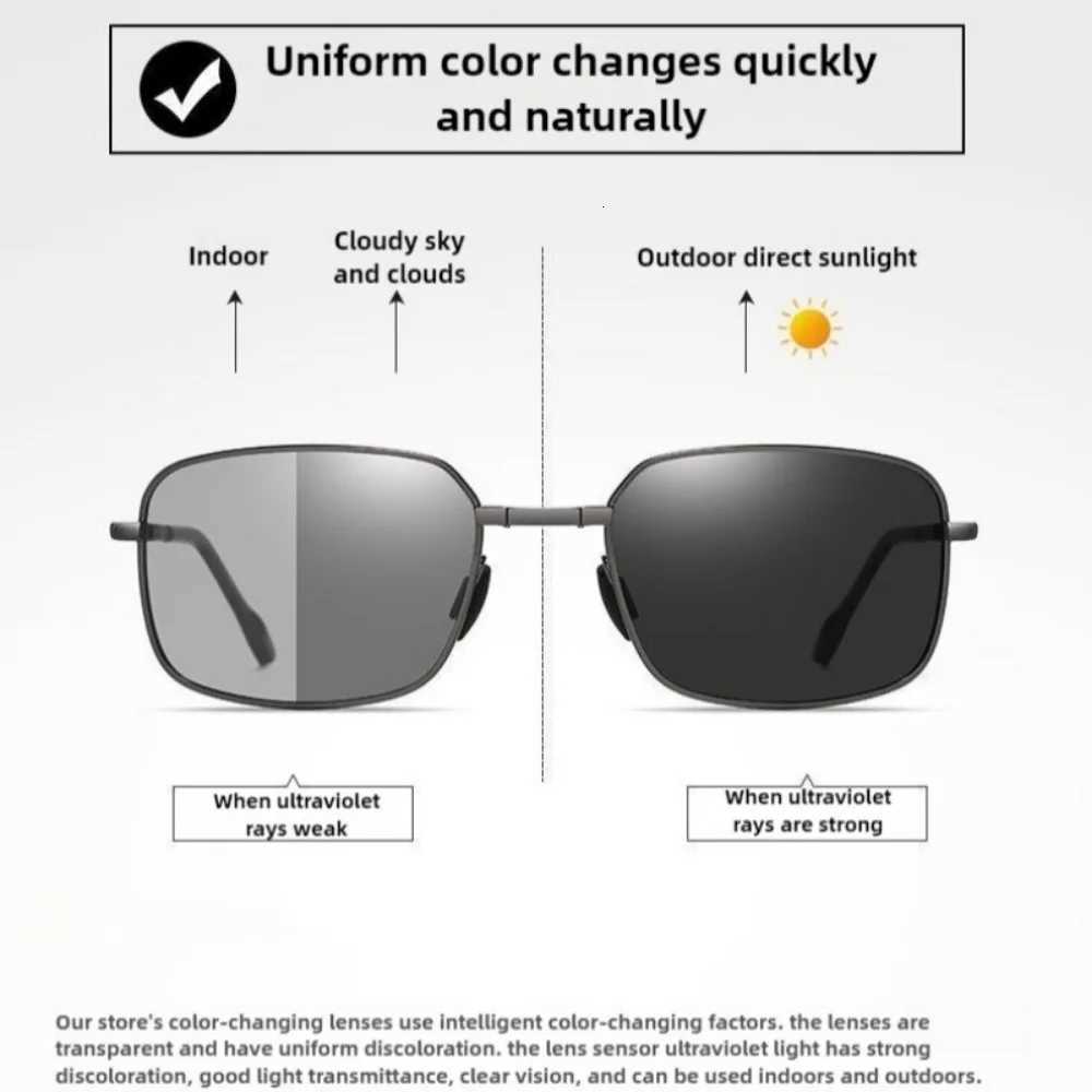 Folding Polarized Color Changing Sunglasses for Day and Night Use Male Drivers Fishing GogglesW251023