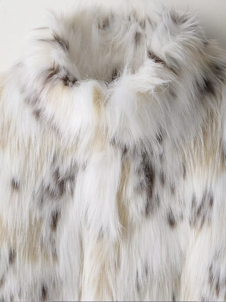European style womens fashion versatile temperament simple artificial fur effect zipper long sleeve jacket 251022