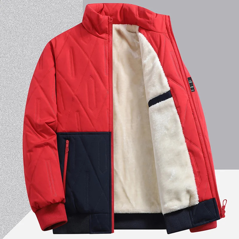 Mens Jacket Stand Collar mens Parka Winter down jacket fleece Warm Jackets men business leisure coat baseball coats 2569 251023